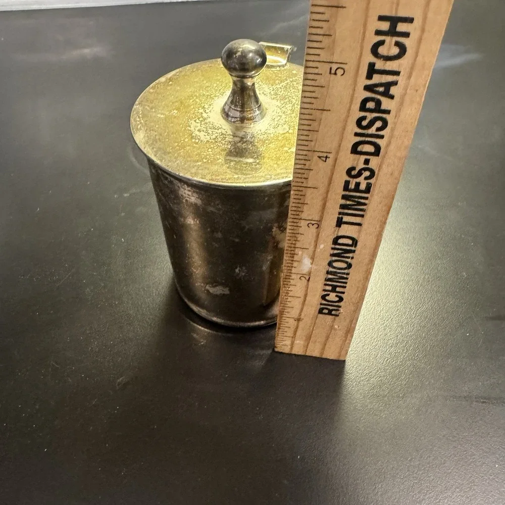 restoration hardware Brass Plated‎ Jam Pot And Glass Insert